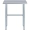 Amgood 14 in. x 30 in. Open Base Stainless Steel Metal Table WT-1430-RCB-Z - alternate 5